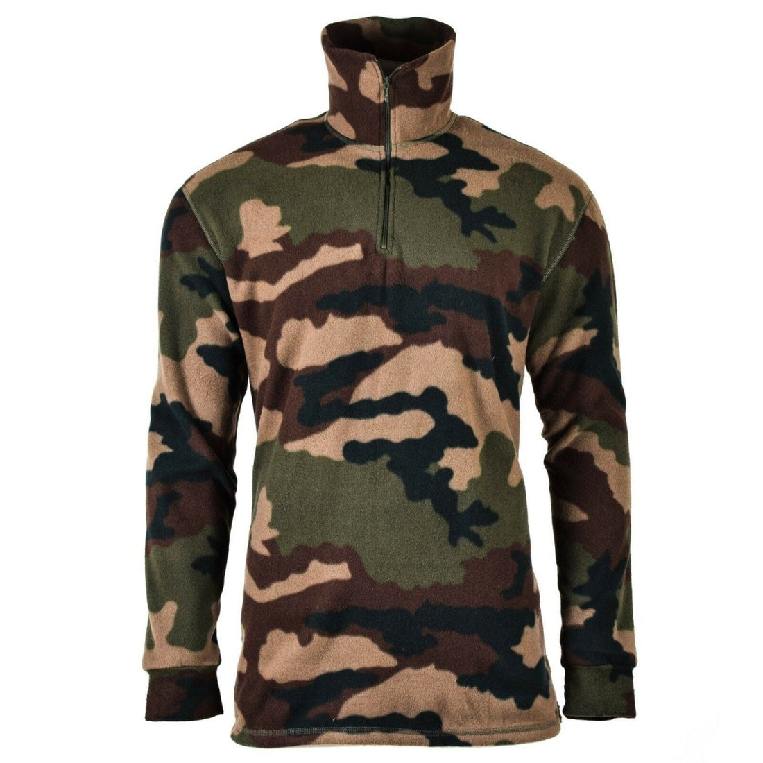 Camicia CCE in pile mimetico bosco originale dell'esercito francese NUOVA