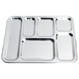 Plateau de nourriture militaire français original en acier inoxydable séparateur de nourriture mess hall NEUF
