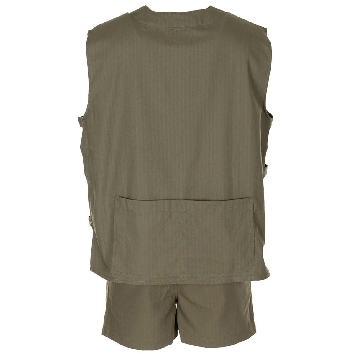 Original französisches Militär-Dschungel-ärmelloses olivfarbenes Hemd, taktisch, leicht, NEU
