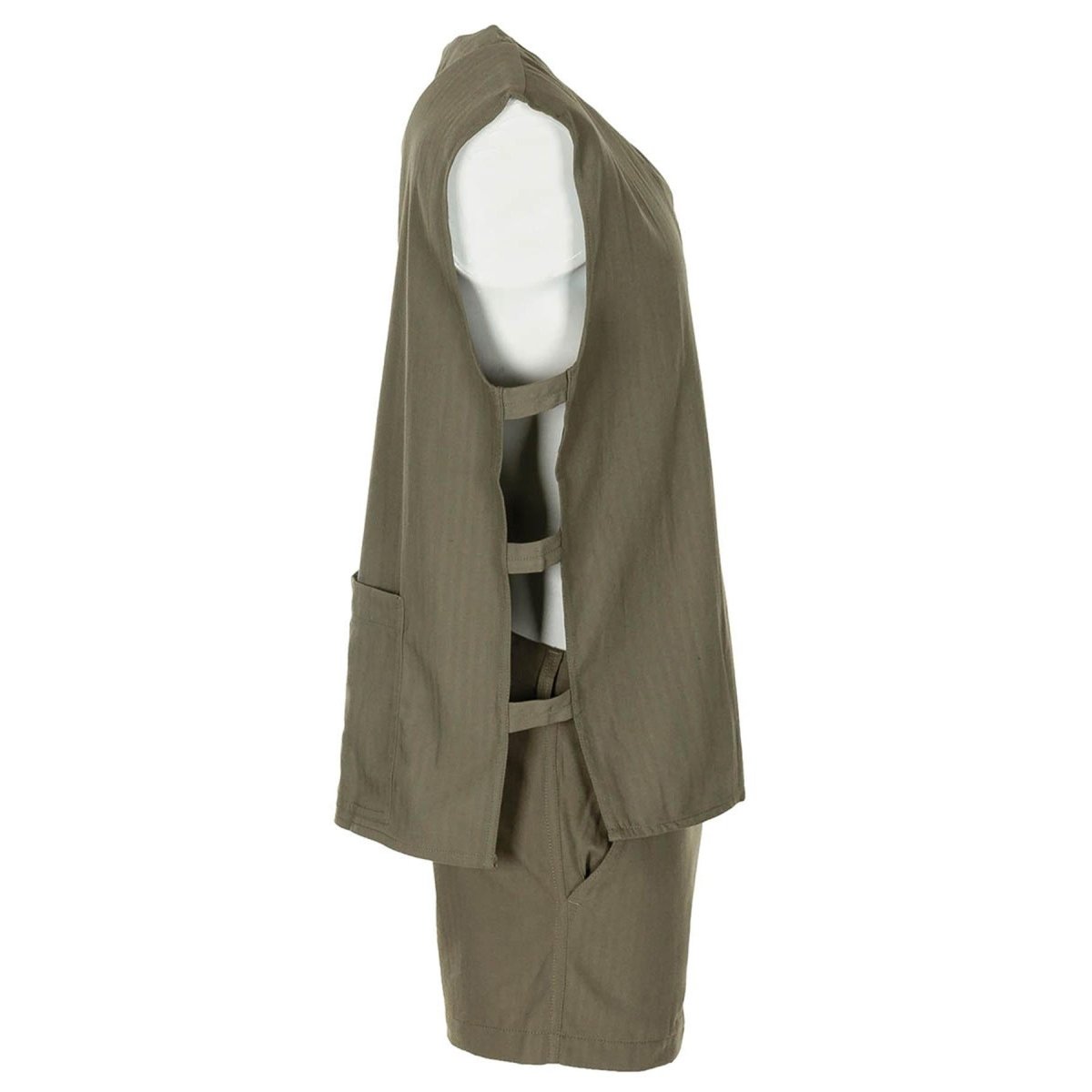 Original französisches Militär-Dschungel-ärmelloses olivfarbenes Hemd, taktisch, leicht, NEU