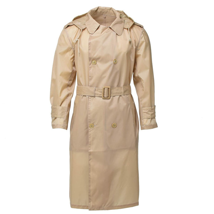 Original französischer Militär-Khaki-Regenmantel, wasserdichter formeller langer Mantel, NEU – GoMilitar