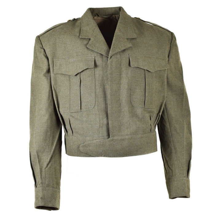 Giacca Field ike originale dell'esercito belga belga Olive OD Eisenhower lana - GoMilitar