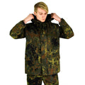 Gucca da campo dell'esercito tedesco originale Goretex Flecktarn Waterproof Rain Parka Nuovo