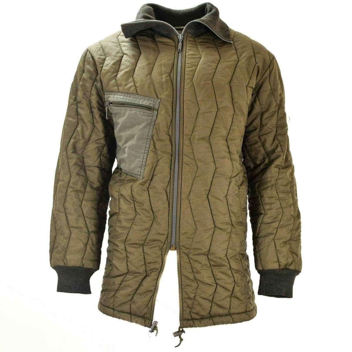Original German army field jacket parka military issue Flecktarn camo w liner