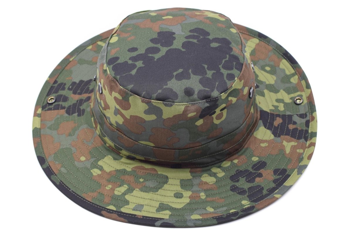 Original Bundeswehr Flecktarn Boonie Hut Camping Jagd Outdoor Sommermütze NEU