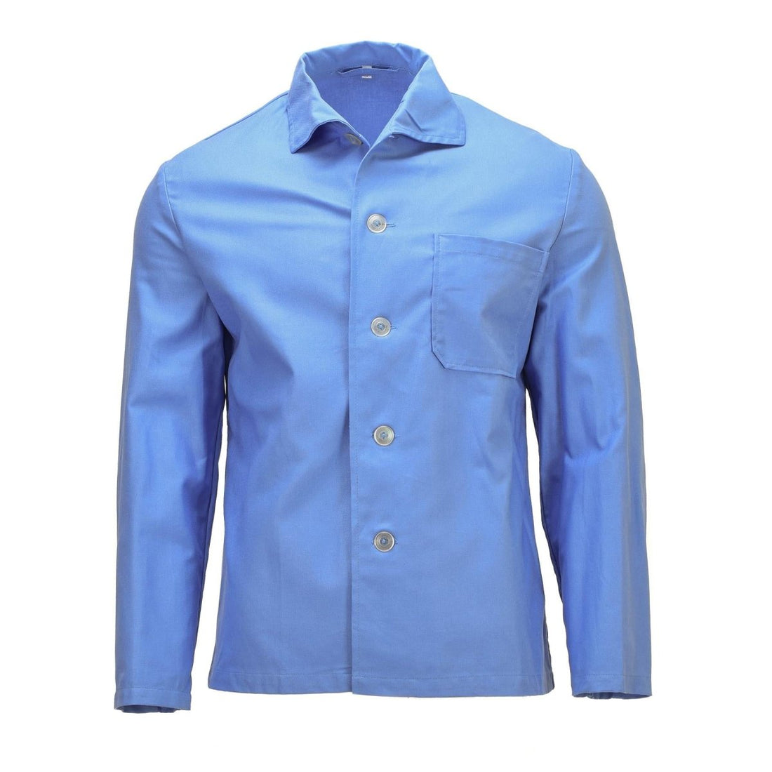 Chemise de pyjama originale de l'armée allemande à manches longues boutonnée sur le devant, vêtements de nuit bleu