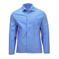 Chemise de pyjama originale de l'armée allemande à manches longues boutonnée sur le devant, vêtements de nuit bleu