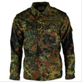 Shirt dell'esercito tedesco originale zippato flecktarn camo tattico combattimento bw esercito problema