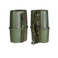 Boccetta militare tedesca originale da 0,8 litri, tazza in alluminio da mensa, oliva