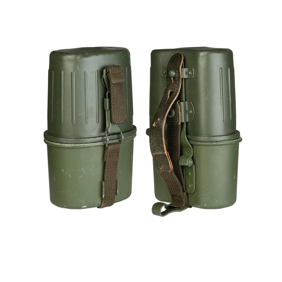 Boccetta militare tedesca originale da 0,8 litri, tazza in alluminio da mensa, oliva