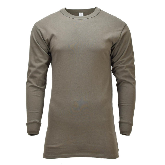 Original deutsches Militär-Thermo-Unterhemd, atmungsaktiv, langärmlig, Olivgrün, für den Einsatz im Freien und bei taktischen Ausrüstungsgegenständen