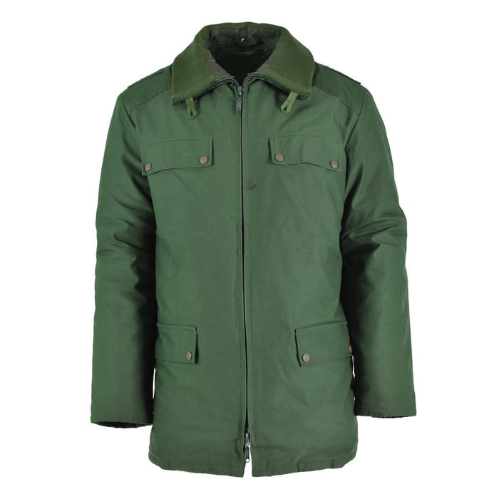 Original deutscher Polizisten-Parka mit warmer, winddichter Kapuze und grüner Jacke – GoMilitar