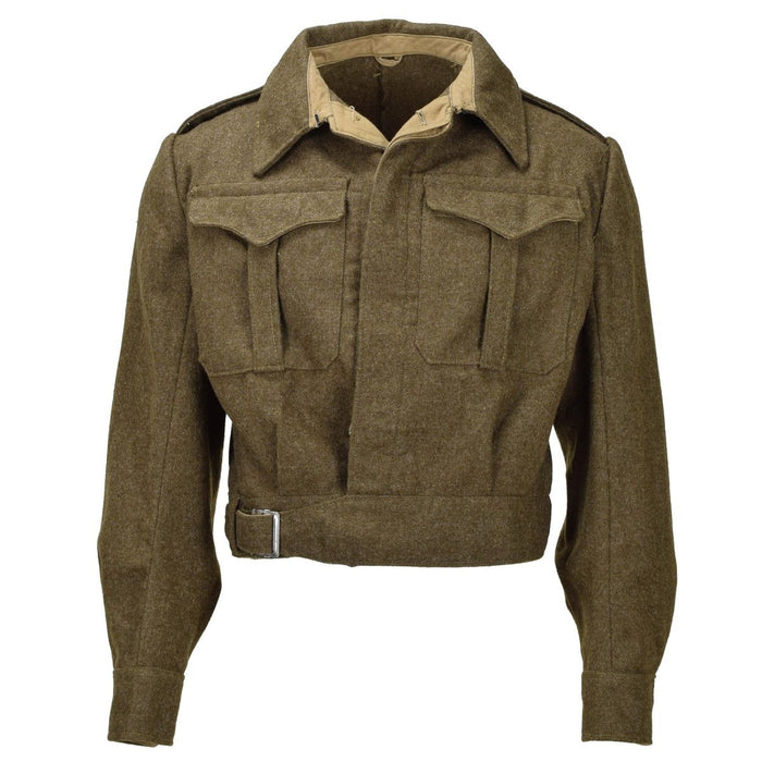 Giacca originale dell'esercito greco Eisenhower Ike in lana oliva vintage da campo militare - GoMilitar