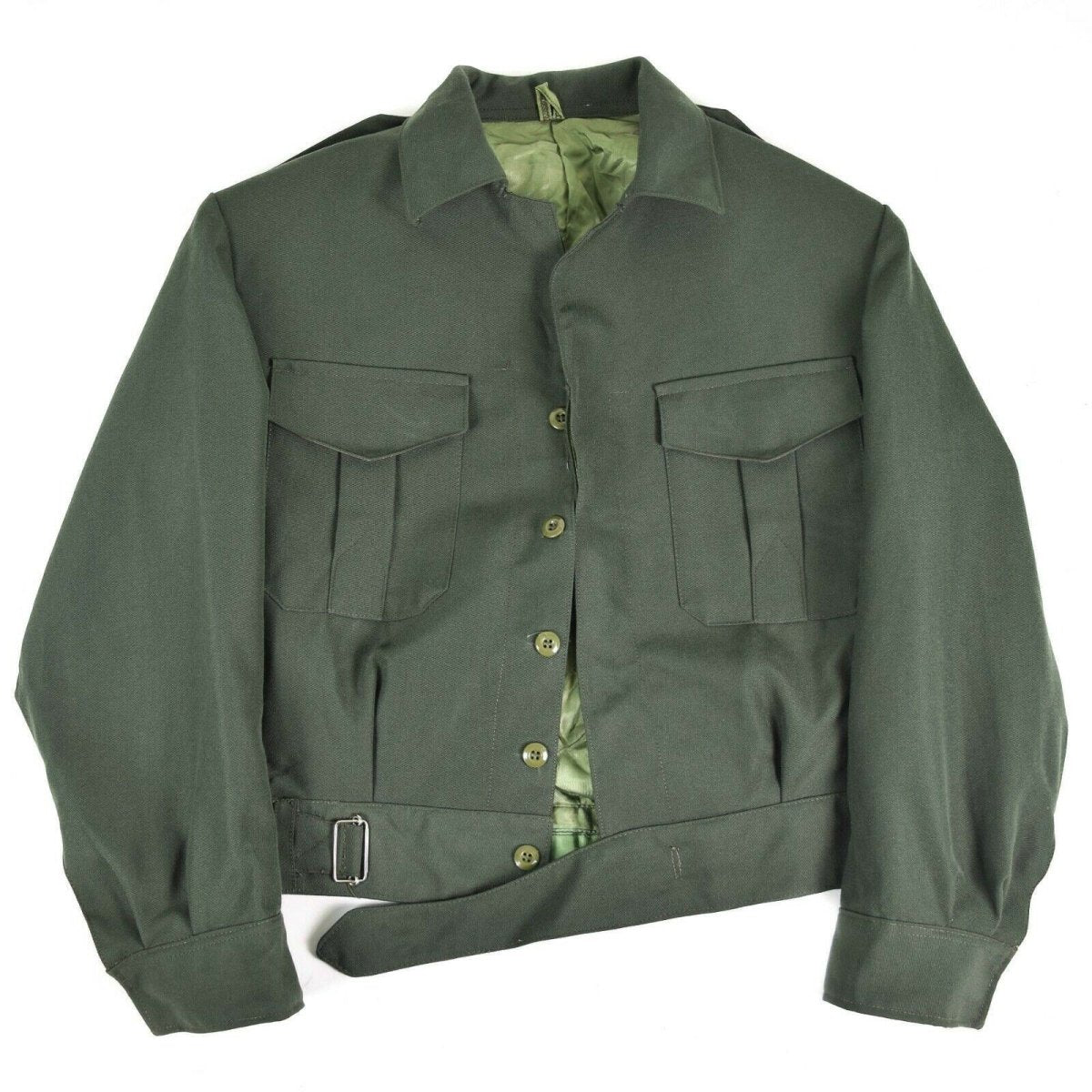 Veste de campagne originale de l'armée grecque en gabardine de laine blaze Grèce militaire NEUF