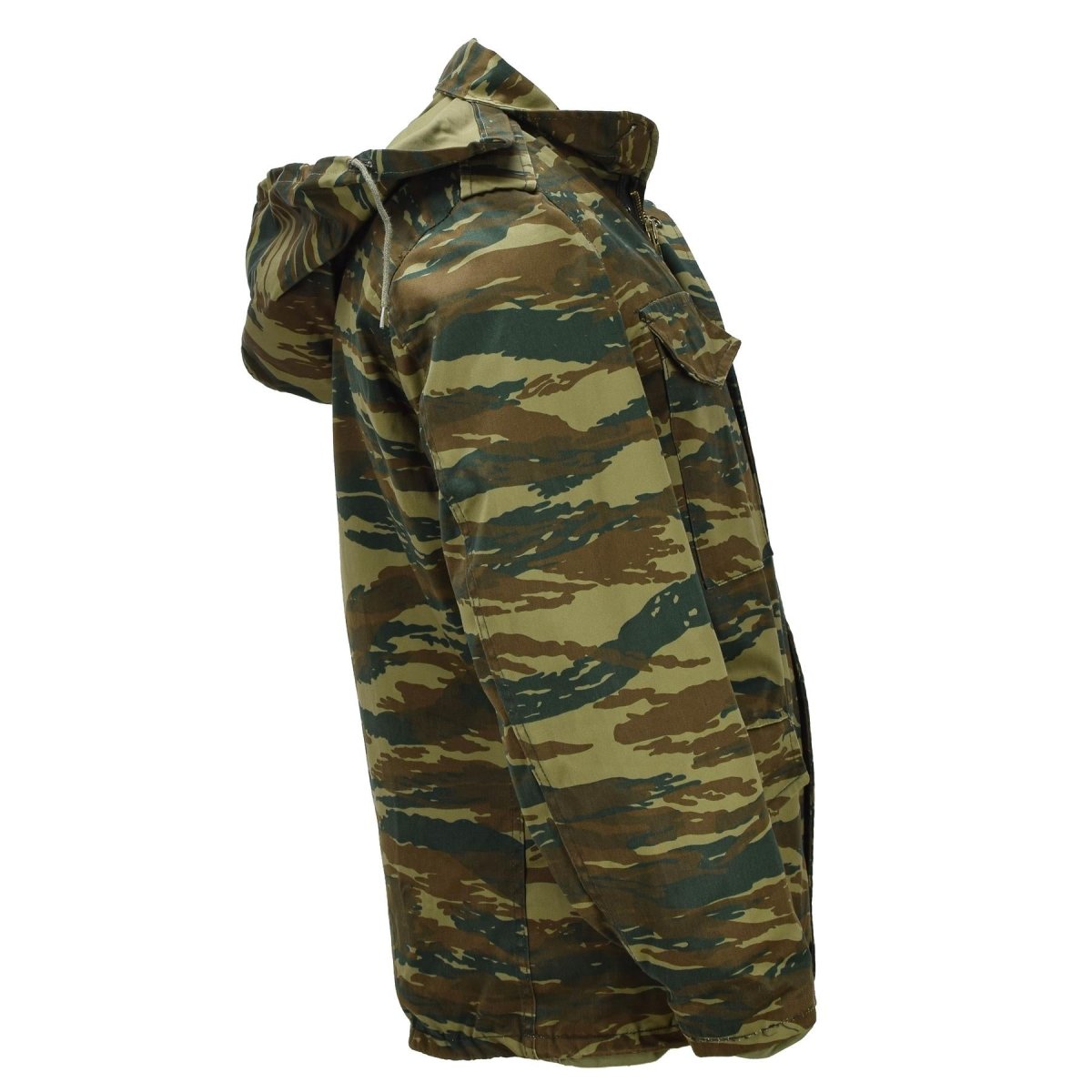 Giacca da campo militare greca originale M65 con fodera rimovibile, edizione militare, mimetica lucertola