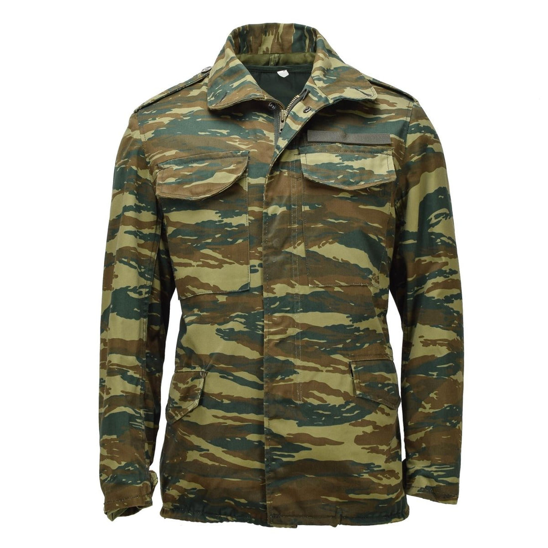 Giacca da campo militare greca originale M65 con fodera rimovibile, edizione militare, mimetica lucertola
