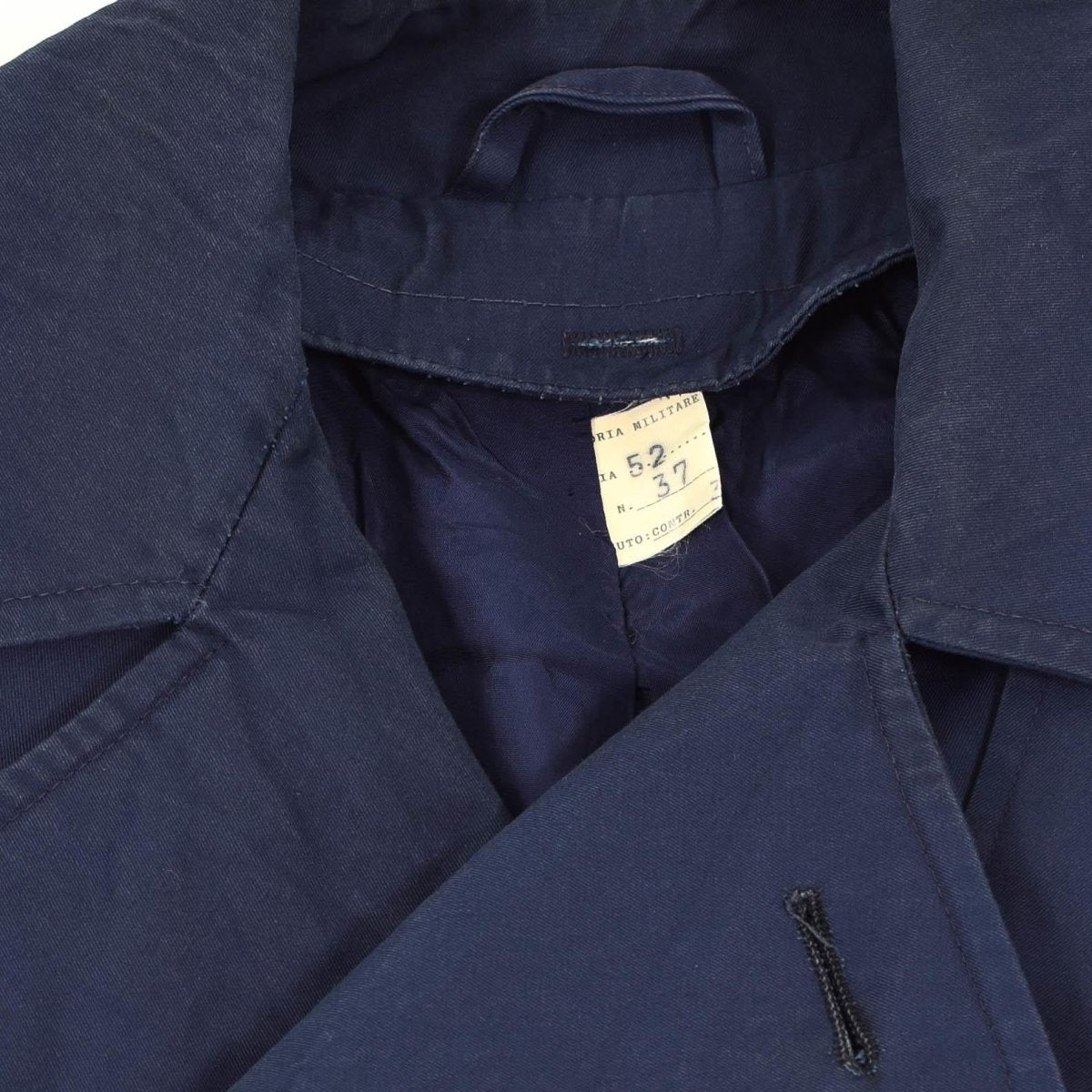 Original Italian army trenchcoat Khaki Blue plain color raincoat military issue