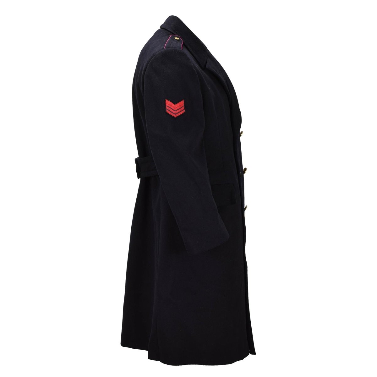 Cappotto Abito Originale Militare Carabinieri Italiano Lana Doppio Petto Nero