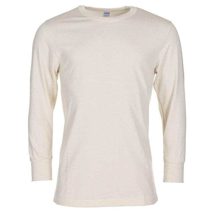 Original italienisches Militär-T-Shirt mit schmaler Passform, atmungsaktiv, langärmlig, Weiß – GoMilitar