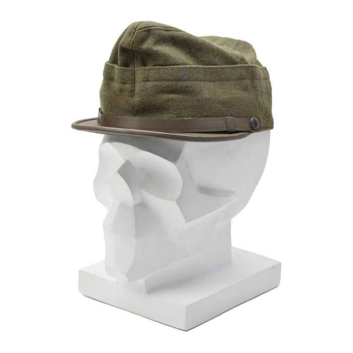 Berretto militare italiano originale snapback da campo in lana oliva leggera vintage - GoMilitar