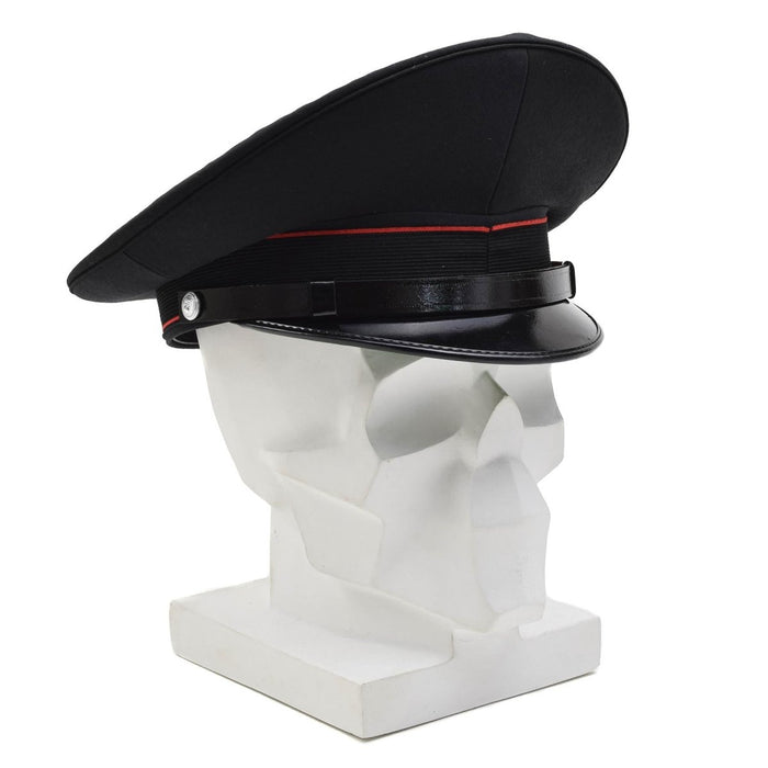 Casquette à visière militaire italienne originale chapeau d'armée en surplus de laine vintage noir - GoMilitar