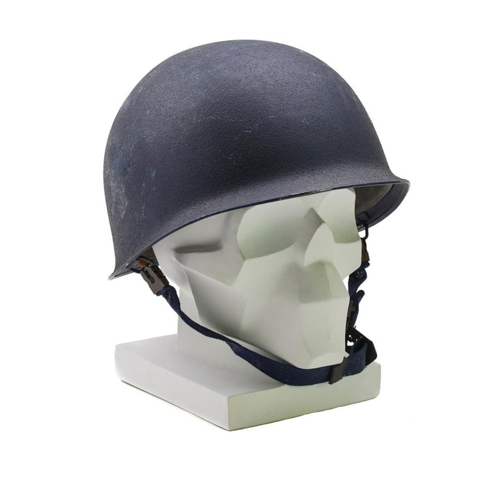 Casque d'origine militaire belge en acier M51 armée de combat tactique intérieur pvc bleu - GoMilitar