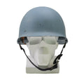 Casque militaire belge original en acier M51, combat tactique, intérieur en PVC bleu clair