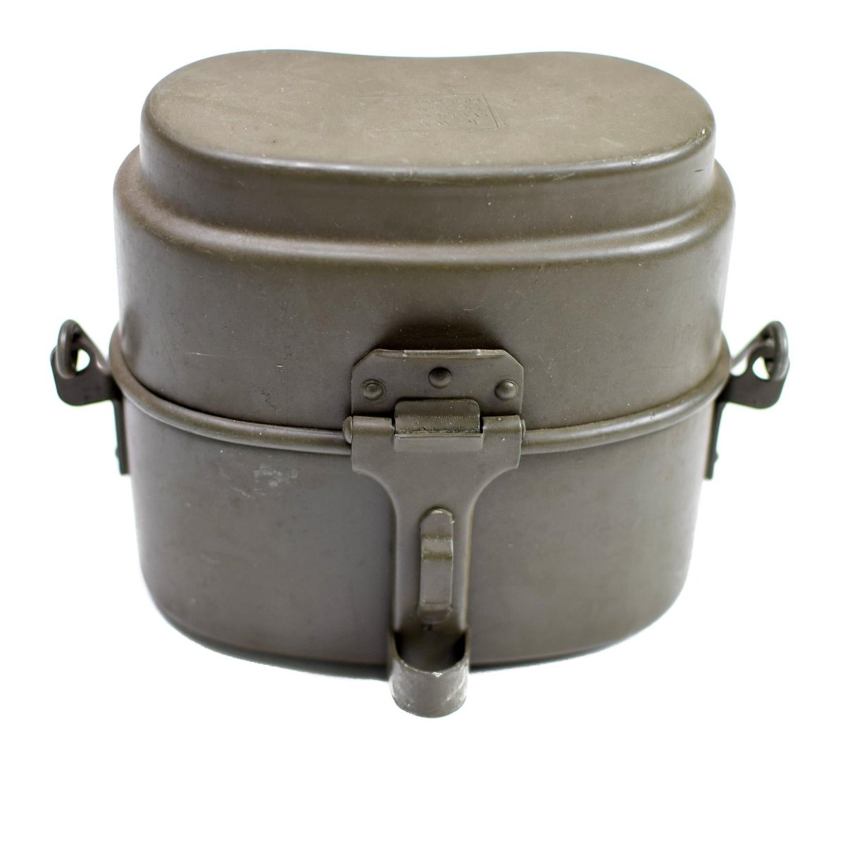 Original polnische Armee Essgeschirr Aluminium Militär Bowler Topf Vintage Camping Olive