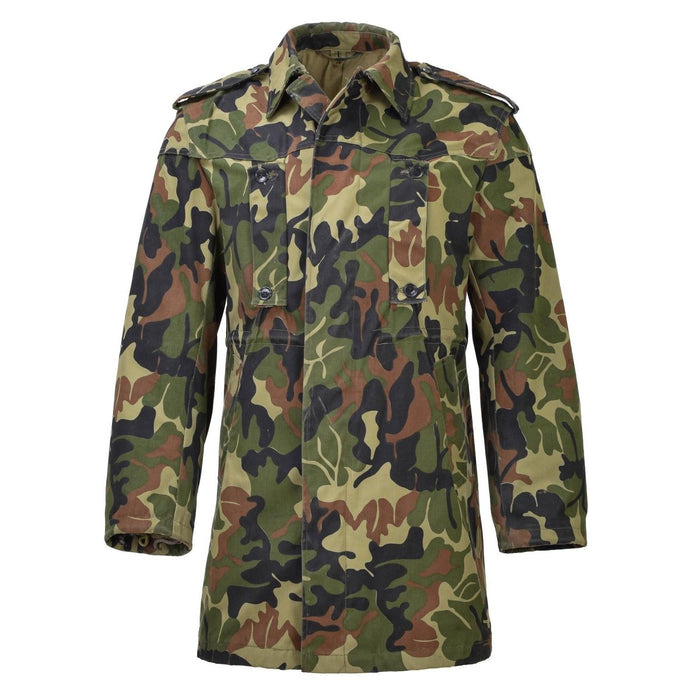 Original rumänischer Militärparka M93, lange Jacke mit Kapuze und Kapuze im Tarnmuster, NEU – GoMilitar