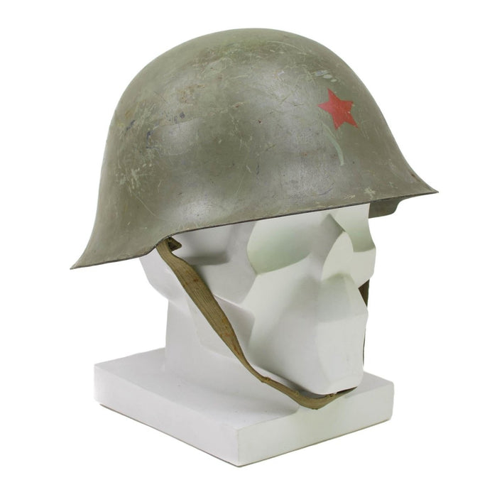 Casque tactique serbe original en acier avec mentonnière pour équipement de combat Olive - GoMilitar