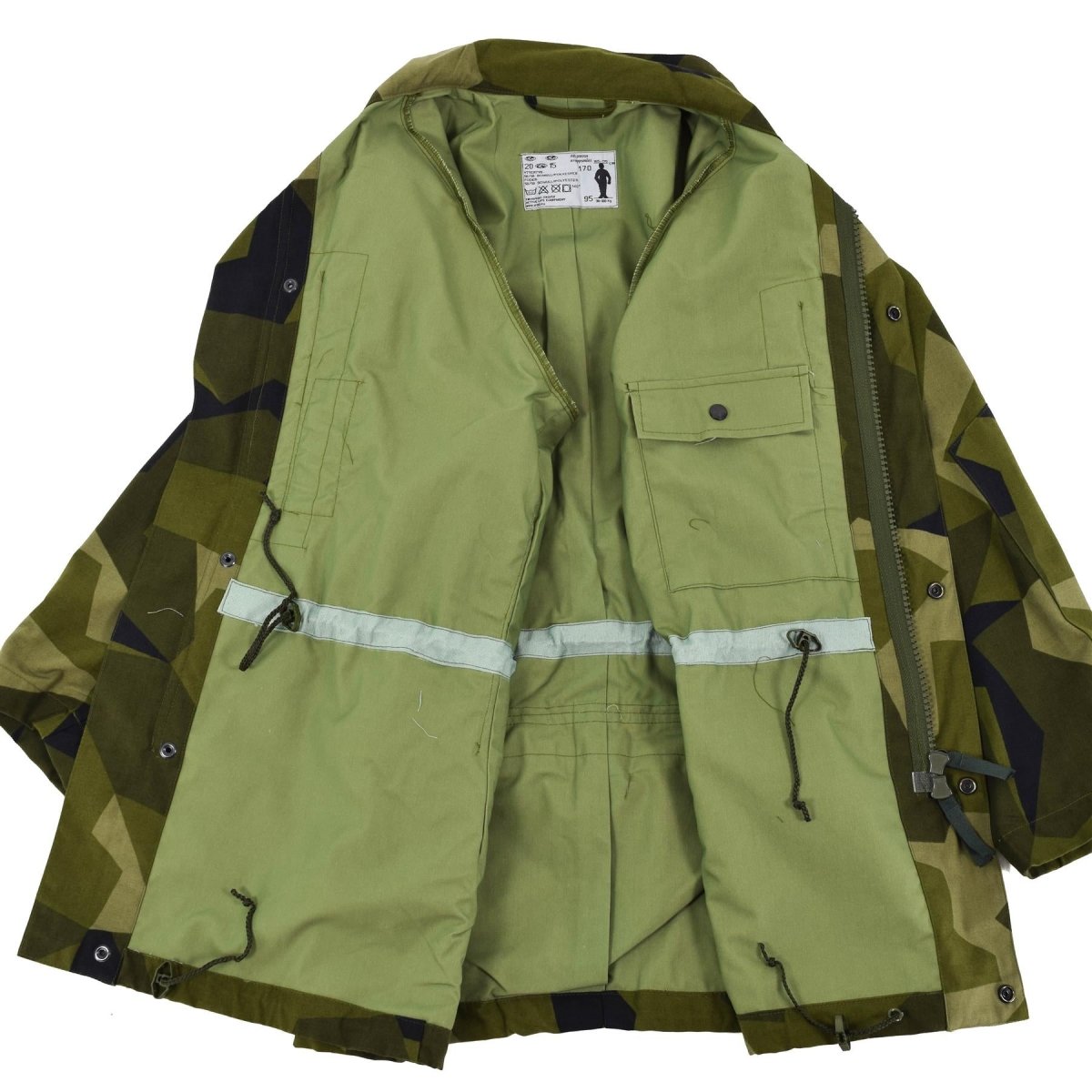 Original Swedish army heavy M90 jacket splinter camo military field troops NEW
