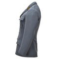 Original Schweizer Militär-Formaljacke, 4-Taschen-Design, Schulterklappen, Grau