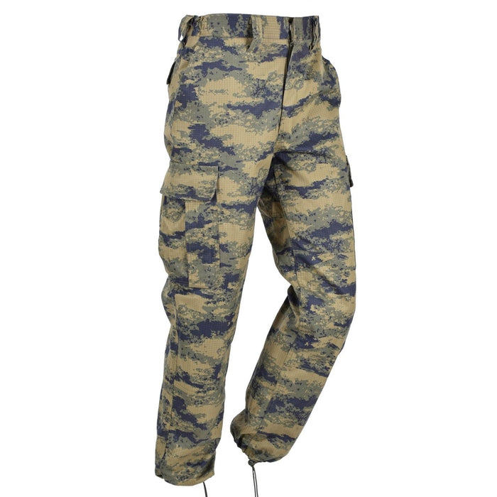 Pantalon tactique original de camouflage numérique bleu de l'armée turque, pantalon de combat ripstop - GoMilitar