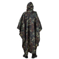 Original türkischer Militär-Camouflage-Poncho, wasserabweisend, Ripstop, mit Kapuze, Armee-