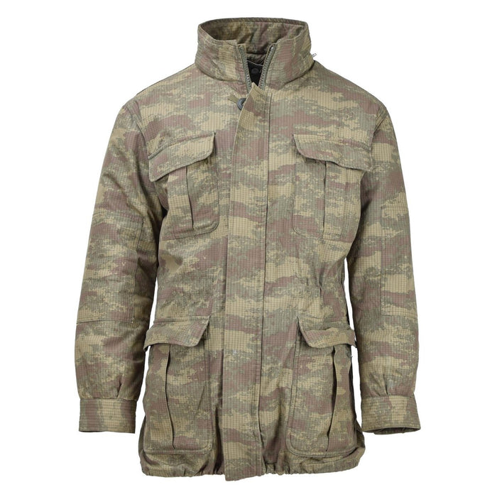 Original türkische Militär-Fallschirmjägerjacke, Parka, Camo, Ripstop-gefüttert, Armee – GoMilitar