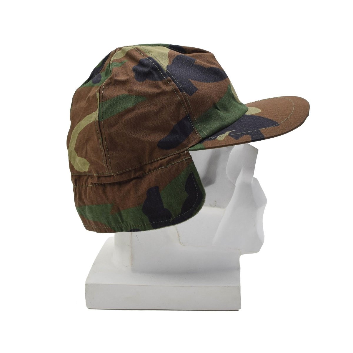 Original Turkish Military Winter Field Cap RipStop Outdoor Hat Woodland Camo