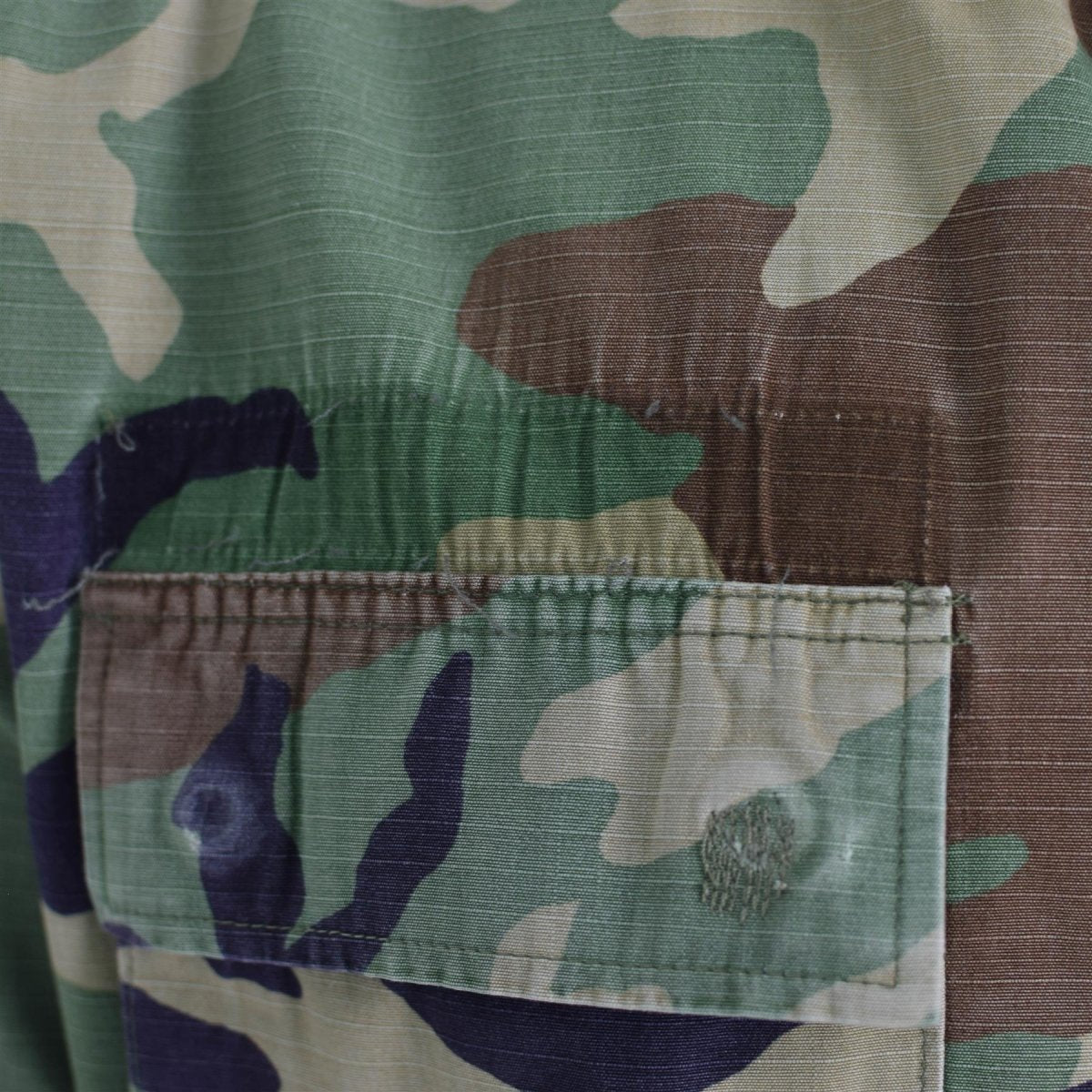 Giacca militare statunitense originale Ripstop Woodland camuflage bdu truppe camicia