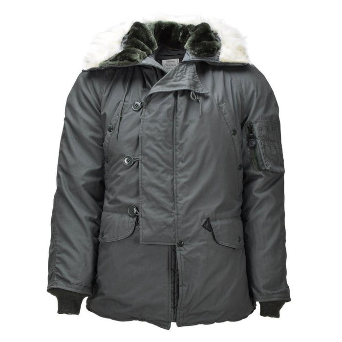 Original US Military N-3B Kaltwetterparka, windwetterbeständig, Oliv – GoMilitar