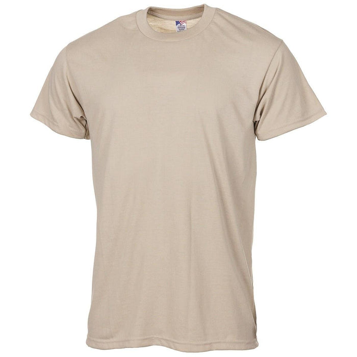 T-shirt militare americana originale color sabbia realizzata in tessuto leggero e resistente per il comfort e l'uso quotidiano