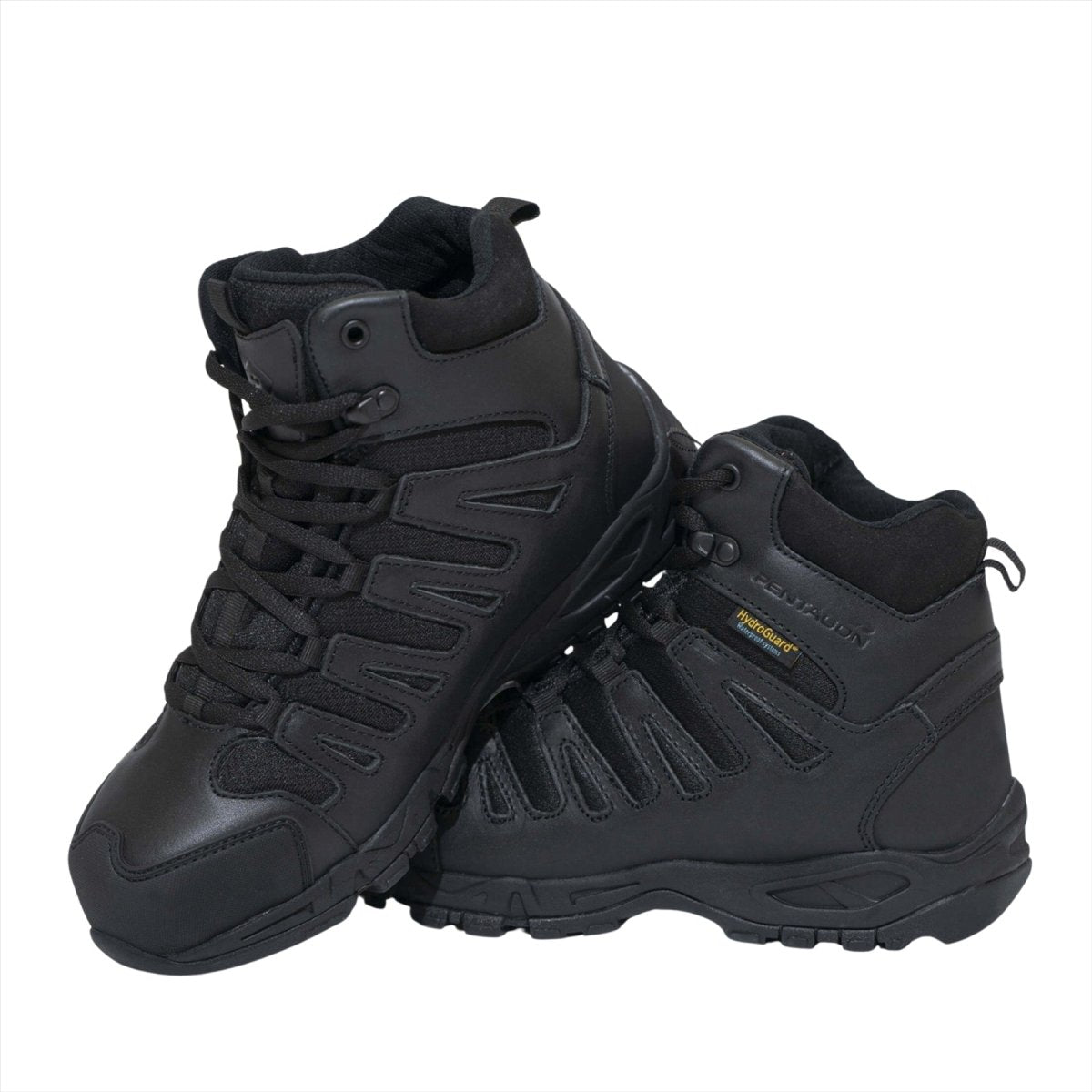PENTAGON Achilles XTR 6 Taktische Stiefel aus hochdichtem Leder, wasserdicht, Schwarz