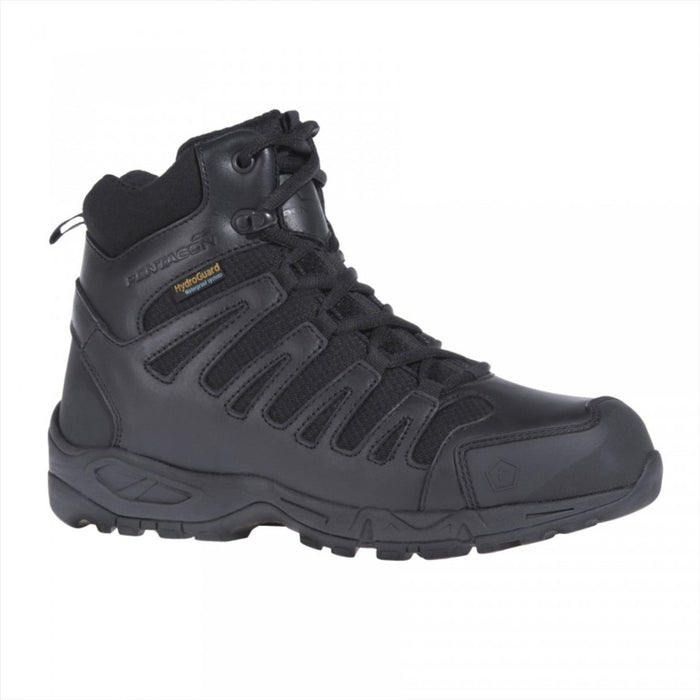 Stivale tattico Pentagon nero Achilles XTR 6" con pelle impermeabile ad alta densità e suola robusta