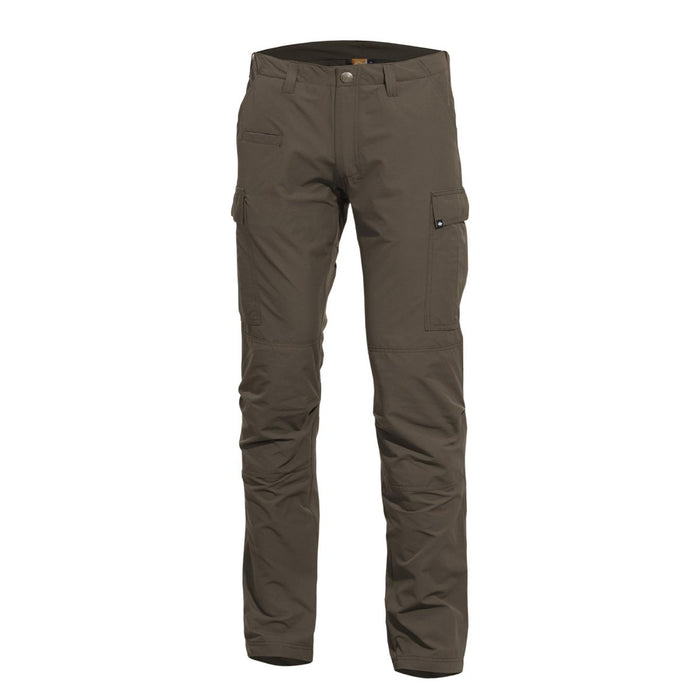 Solide braune Pentagon BDU 2.0 Tropic Pants, robuste taktische Cargo-Ripstop-Hose mit verstärkten Knien und mehreren Taschen.
