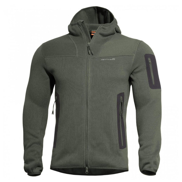 PENTAGON Falcon PRO taktischer Pullover, Bodywarmer-Kapuzenpullover im Army-Stil, gestricktes Fleece – GoMilitar