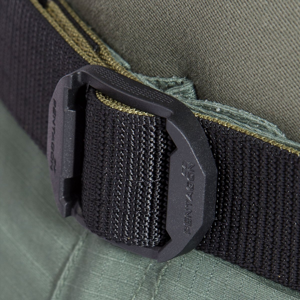 PENTAGON Komvos Doppelgürtel, taktische Nylon-Gurtband, nichtmetallische POM-Schnalle
