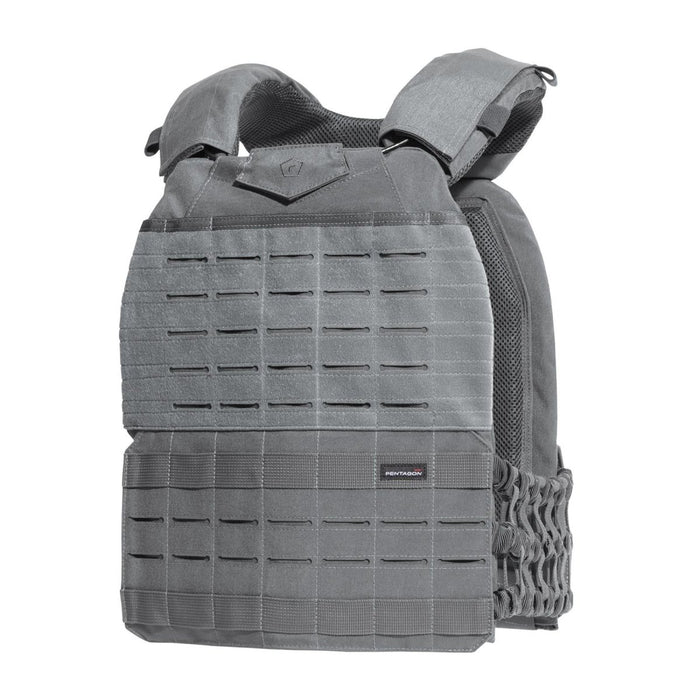PENTAGON Milon Plate Carrier Mk2 gray color tactical vest ballistic Molle system body armor - GoMilitar
