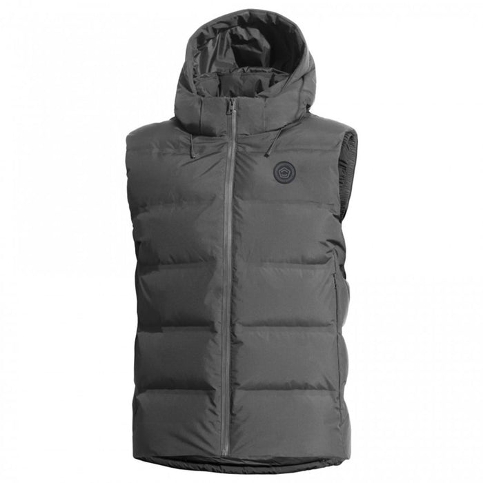 PENTAGON Omega Down Vest grigio idrorepellente rivestito con cappuccio senza maniche invernale - GoMilitar