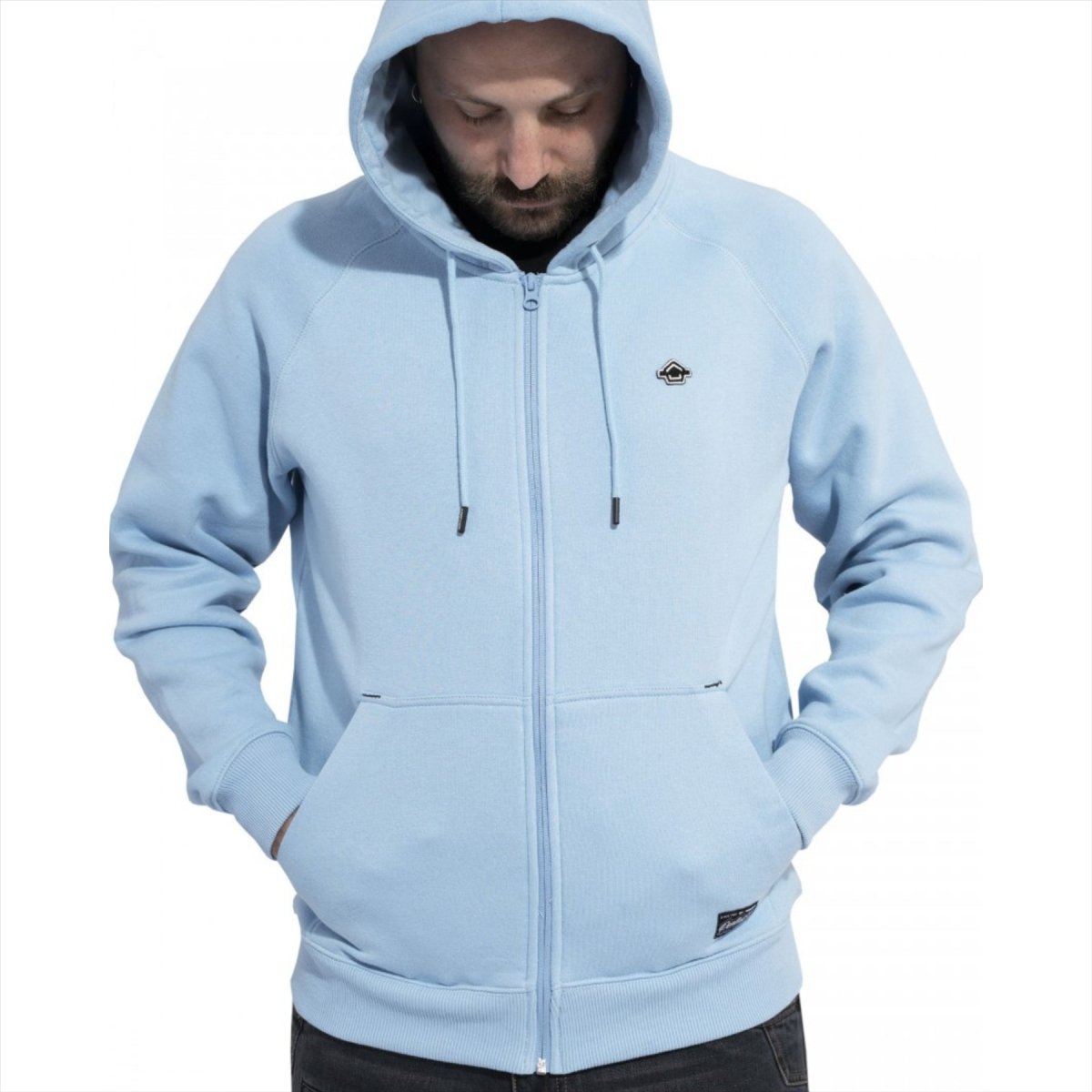 PENTAGON Phaeton Pull entièrement zippé Coupe confortable Coutures plates Capuche tempête Noir