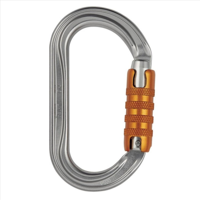 Mousqueton Petzl OK Triact Lock Ovale Aluminium Léger Accès par Corde Orange - GoMilitar