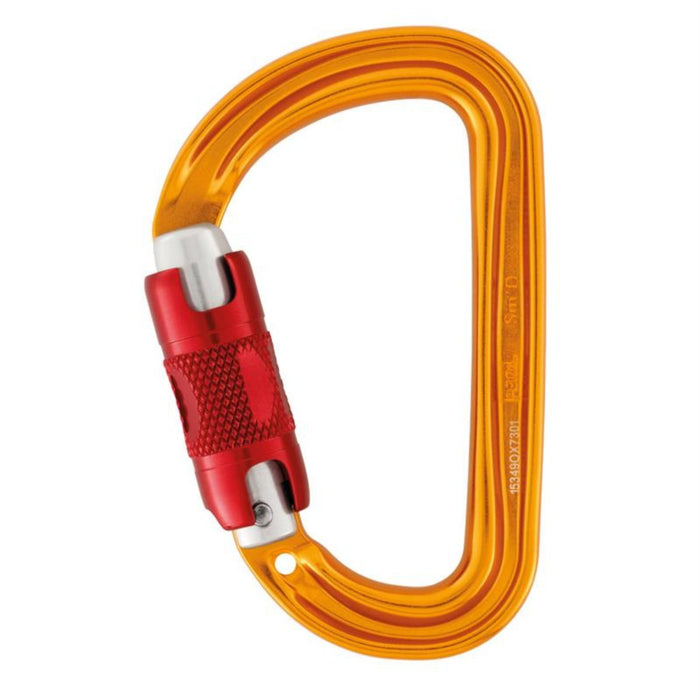 Mousqueton à verrouillage PETZL SmD RL Connecteur de sécurité léger en aluminium Jaune - GoMilitar