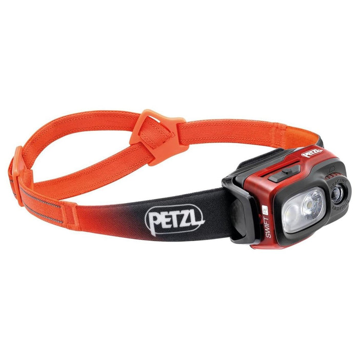 PETZL Swift RL Kopf-Taschenlampe, 1100 Lumen, wiederaufladbar, wasserabweisend, Orange – GoMilitar